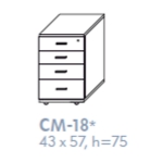 <strong>CM-18</strong><br /> Kontenery<br /> z szufladami43x57x75CM-18 Kontenery z szufladami43x57x75